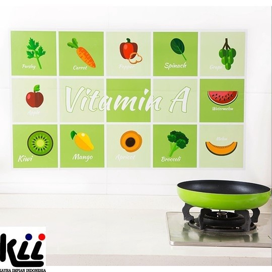 Sticker Dapur YX-504 - Wallpaper Dinding Dapur - Sticker Anti Minyak