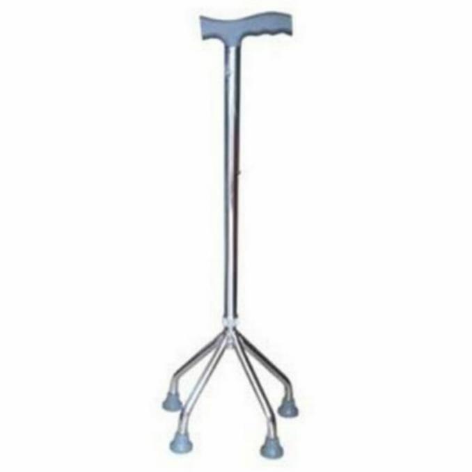 Tongkat Alat Bantu Jalan kaki 4 / Tongakat Kaki 4 bahan Stainless (JR)
