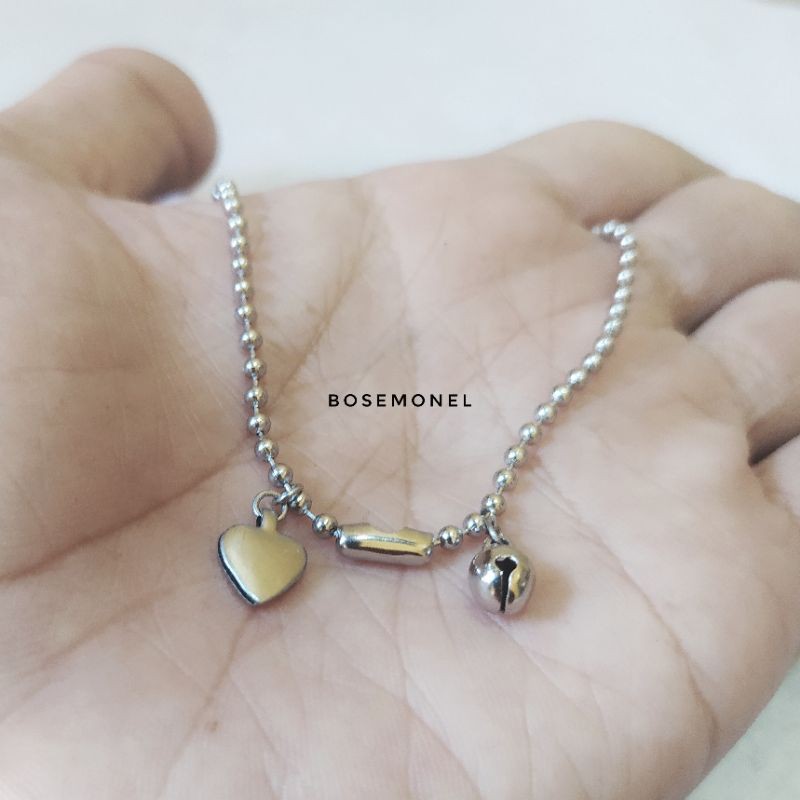 Gelang Tangan, Gelang Kaki Model Love Kerincing Rantai Merica