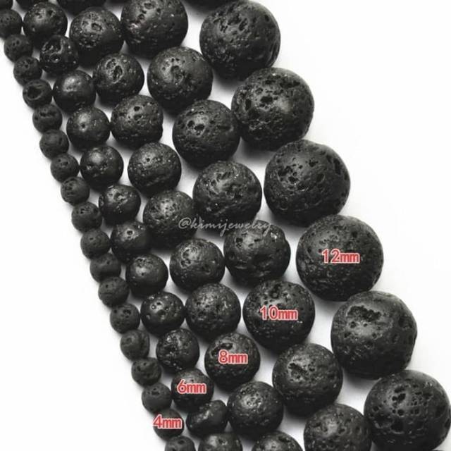 Batu Lava Stone Manik 10MM perbutir dan grosir