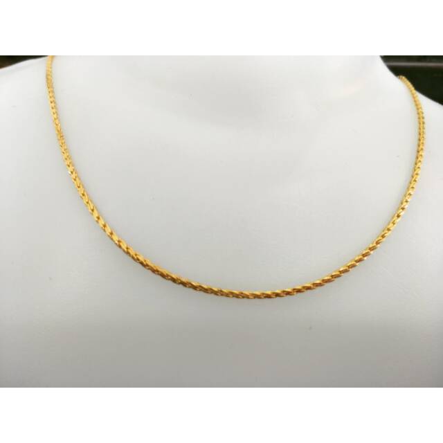 kalung emas asli kadar 875 model ss baru handmade