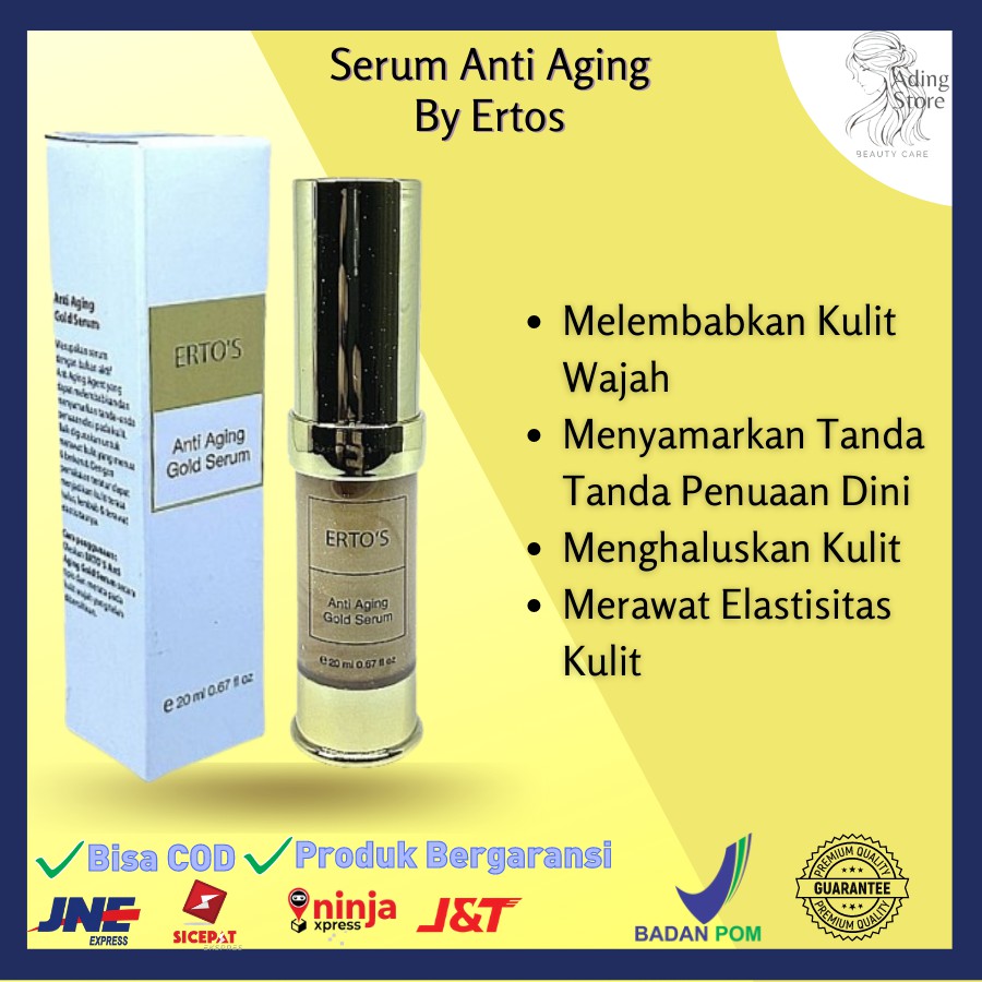 Ertos Serum Anti Aging SkinCare Perawatan Pencerah Pemutih Serum Glowing Wajah Muka Pria Wanita BPOM