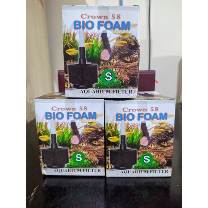 Bio Foam Filter S / Bio Sponge Filter Aquarium / Bio Foam Crown 58