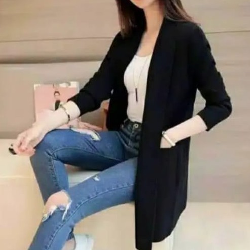 PROMO MURAH Cardigan Spandex Ada Kantong