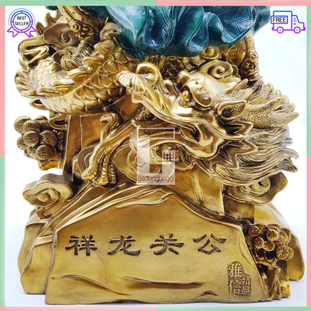 Patung Pajangan Hiasan Kado Hadiah Dekorasi Altar Puja Suci Meja Sembahyang Sembayang Rejeki Hoki Maha Dewa Panglima Perang Kwan Kwang Kuan Kong In Tiang Guan Yu Guanyu Chan Di Ya Han Shou Ting Hou Naga Kesatria Ksatria Kejujuran Kesetiaan Buddha Buddha