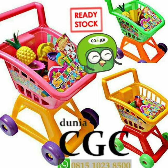 Cuci gudang Mainan Edukasi Anak Trolley Supermarket SNI Khusus Gokilat The best
