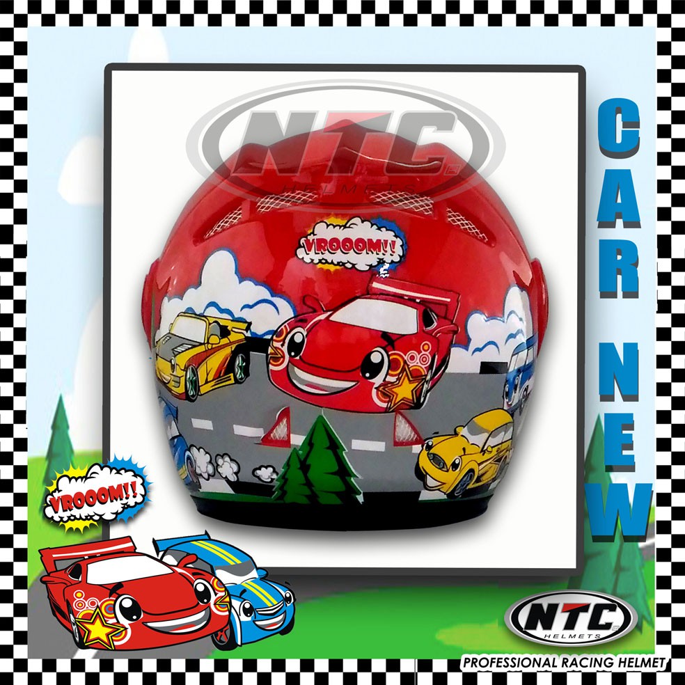 Helm Anak NTC - Cars New (WHITE)
