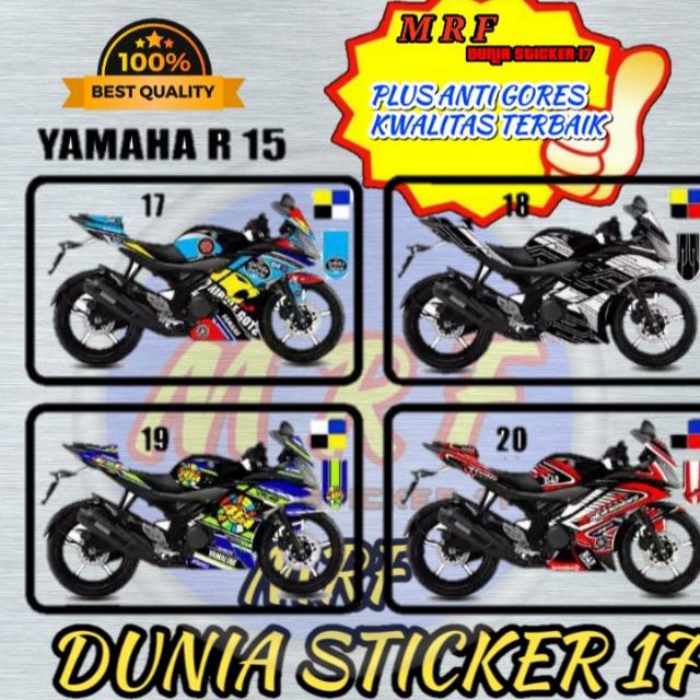 dekal yamaha R15 stiker decal yamaha R15 decal stiker yamaha R15 stiker decal motor yamaha R15 01