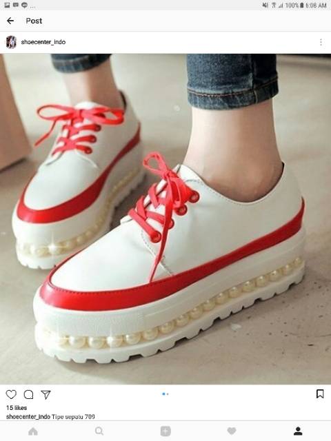 Sepatu wedges wanita import tipe 709