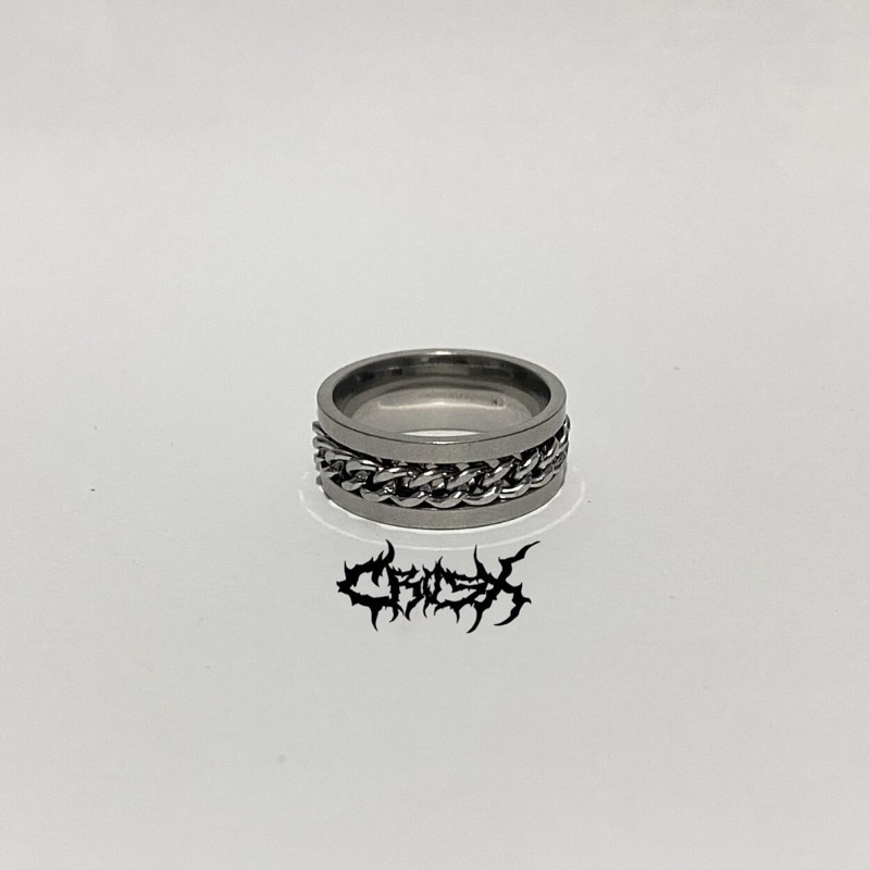 CHAIN RING / CINCIN RANTAI / SPINNER CHAIN RING / SPINNING CHAIN RING / SPIN CHAIN RING / CINCIN BERPUTAR ROTATE RING ROTATABLE RING COUPLE RING CINCIN COUPLE AESTHETIC RING CINCIN AESTHETIC CINCIN TITANIUM CINCIN STAINLESS CINCIN PRIA CINCIN WANITA