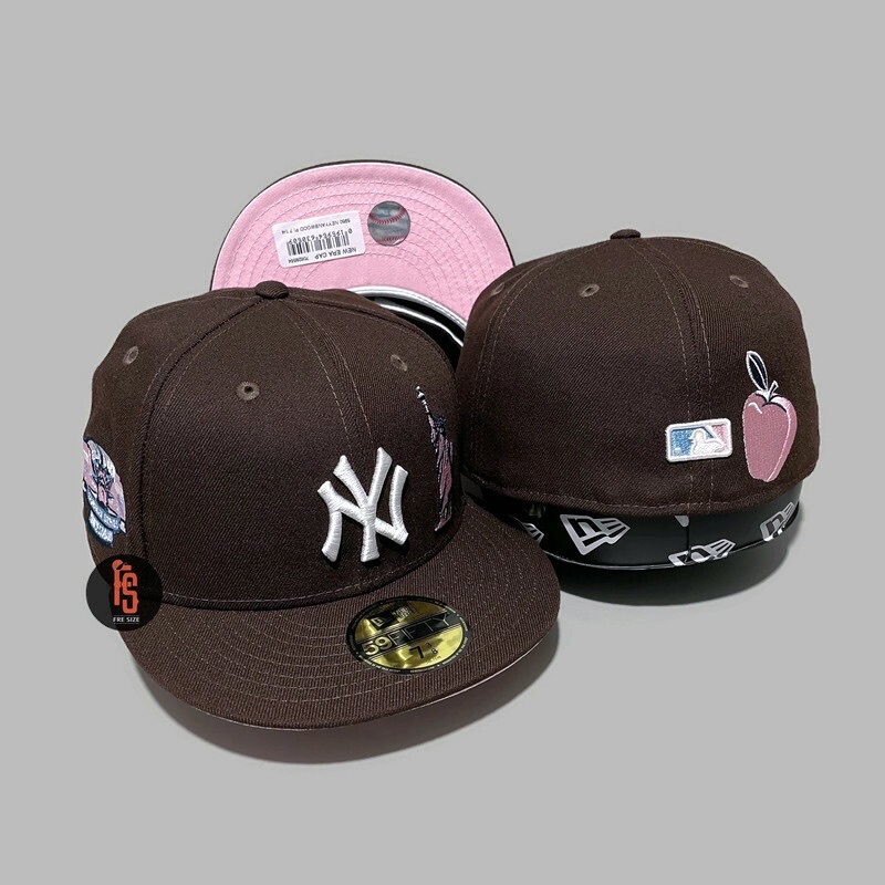 TOPI NEW ERA ORIGINAL 5950 SUBWAY BA NEW YORK YANKEES WALNUT UV PINK