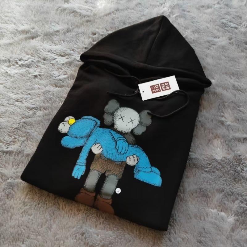 SWEATER HOODIE UNIQLO PREMIUM MIRROR FULLTAG-H. GENDONG HITAM