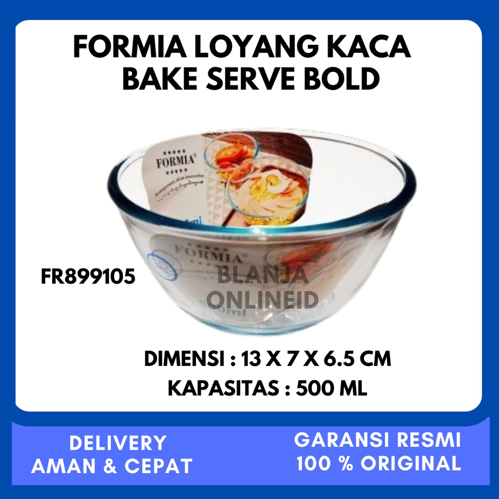 Formia Loyang Kaca Bake serve Bold Mangkuk 500 ML FR899105 13x7