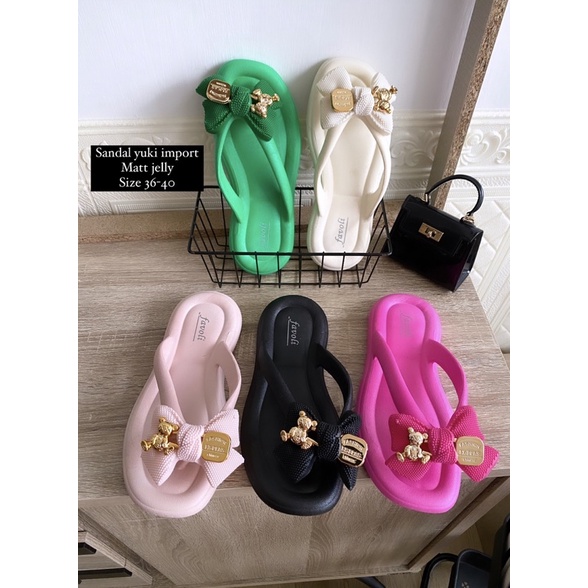 GJAZ SANDAL JEPIT CEWEK IMPORT JELLY YUKI PITA BEST SELLER