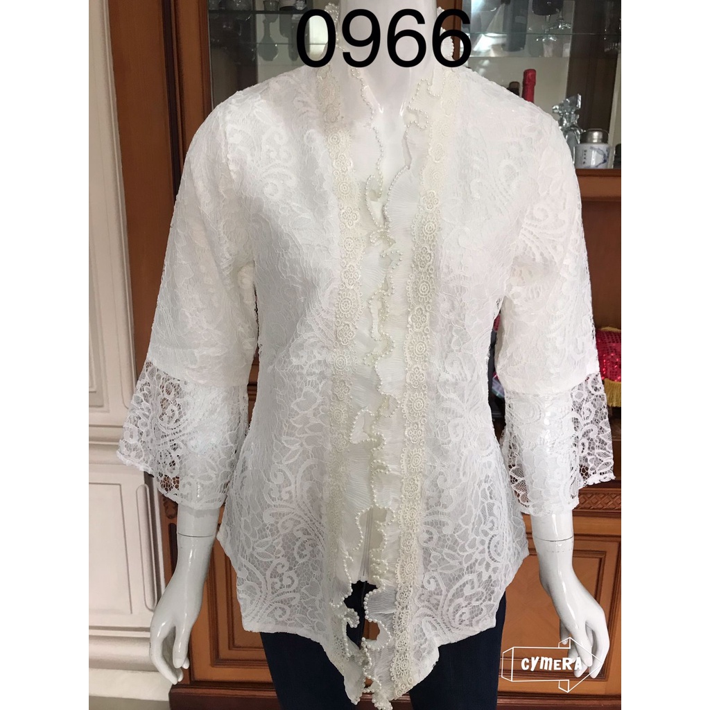 0966kebaya alexuez kliwir putih tulang full brukat kebaya premium