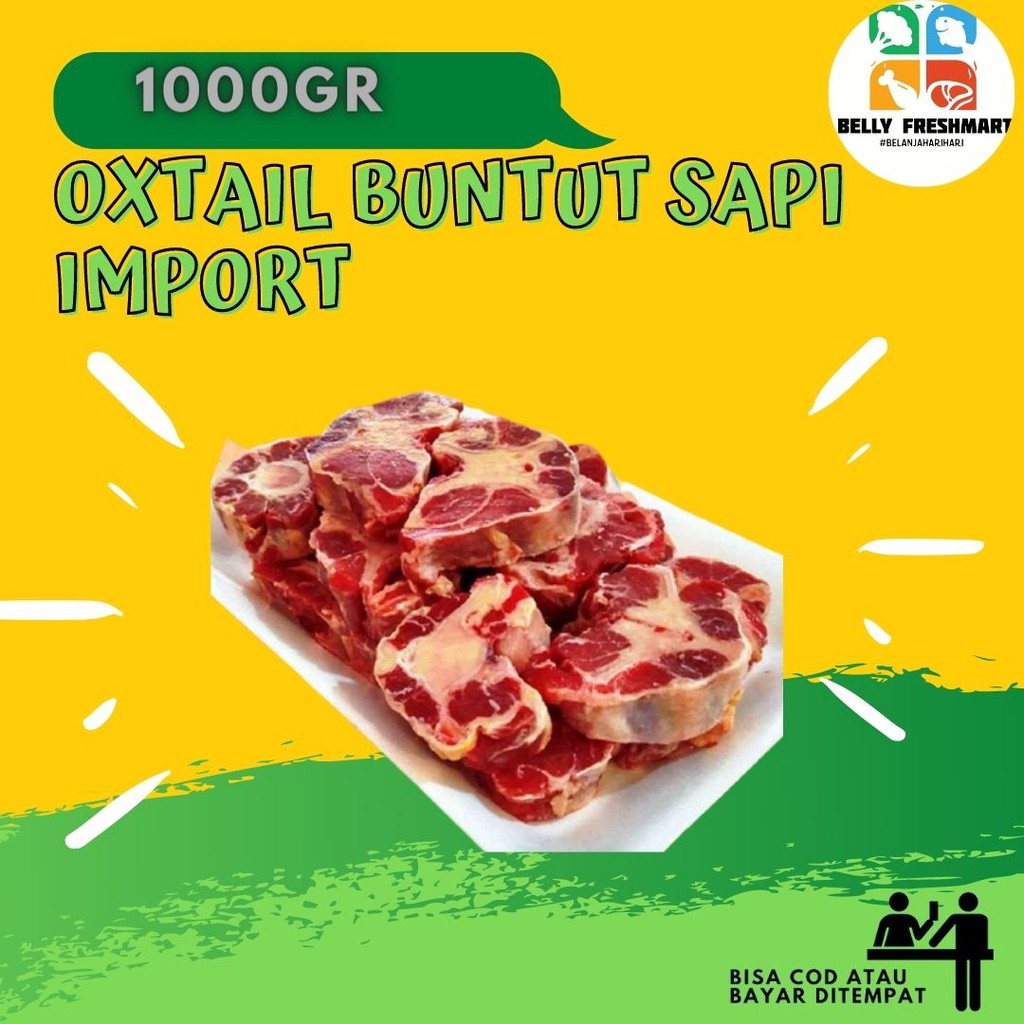 

Oxtail Buntut Sapi Import 500 Gram Daging Sapi Frozen Bahan Masakan Premium