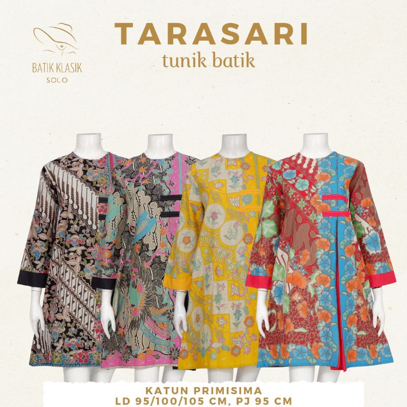 Tarasari Tunik Batik Colet Batik Bunga Florist Katun