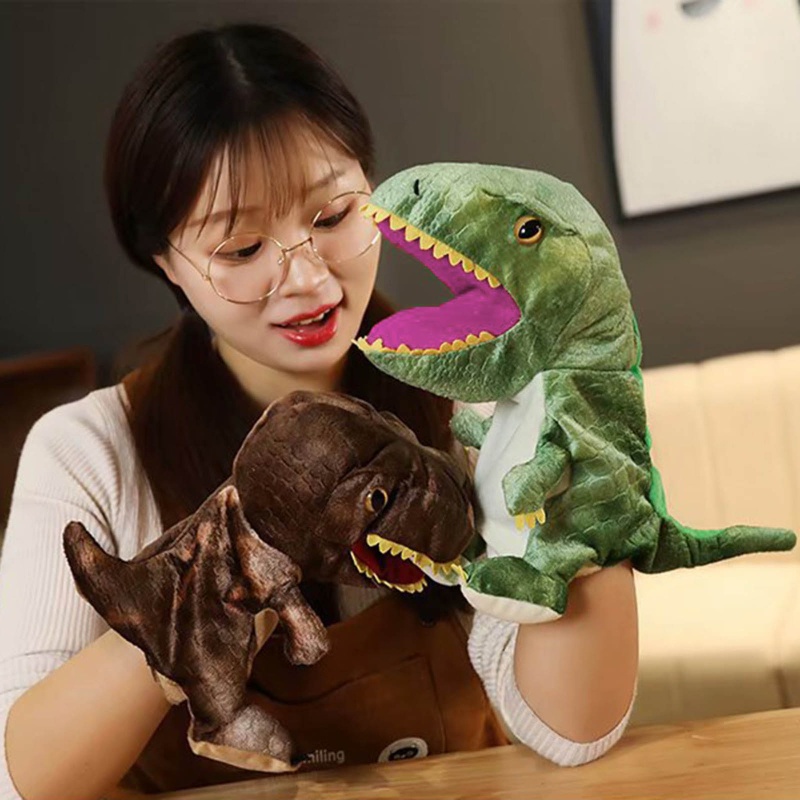 Mary Simulasi Kartun Hewan Dinosaurus Tangan Untuk Boneka Wayang Sarung Boneka Lembut Mainan Mewah Hadiah Anak