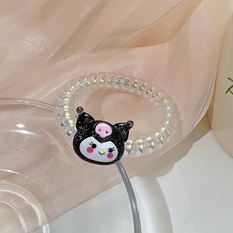 Ikat Rambut Model Kabel Telepon Motif Kartun Kulomi Sanrio Untuk Wanita