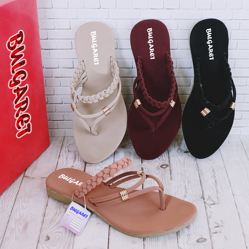 Sandal Wanita Jepit Tali Kepang Belakang BA 30-1