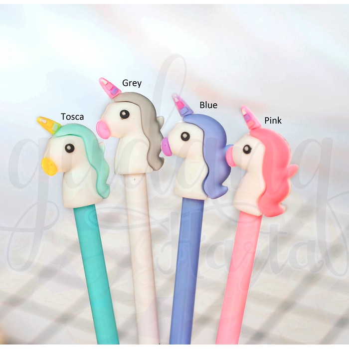 BALLPOIN PENA BOLPEN KEPALA UNICORN LUCU / PULLPEN KARAKTER BPKL-02