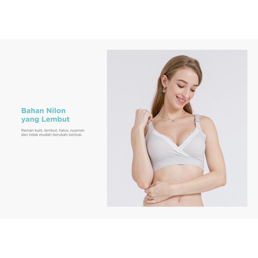 Bra Menyusui & Hamil | MOOIMOM Extra Soft Crossover Nursing Bra-3