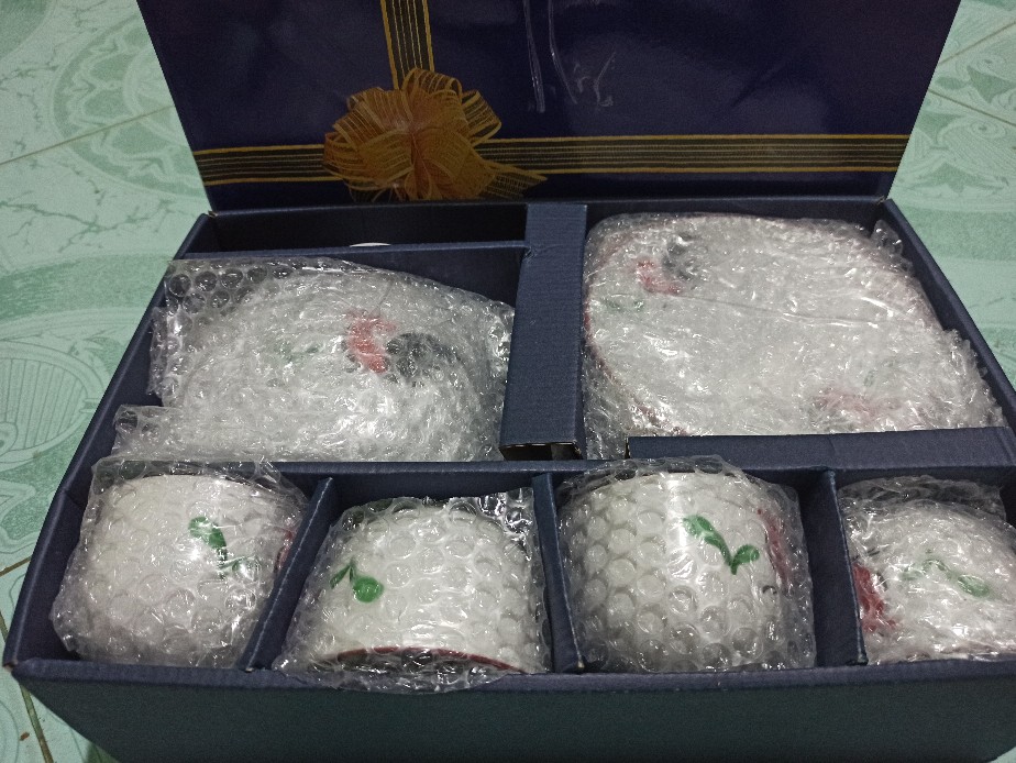 Teko Set Motif Ayam Jago Seri 2 / 1 Teko+tutup / 4 Cangkir+saucer