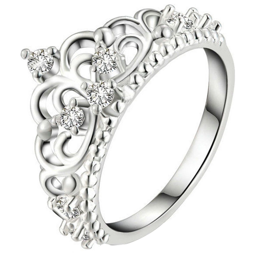 Hu Hu Hu Hu Hu Alat Bantu Pasang Kacamata♡ Cincin Lapis Silver Model Mahkota Ratuputri Untuk Wanitapesta Pernikahan