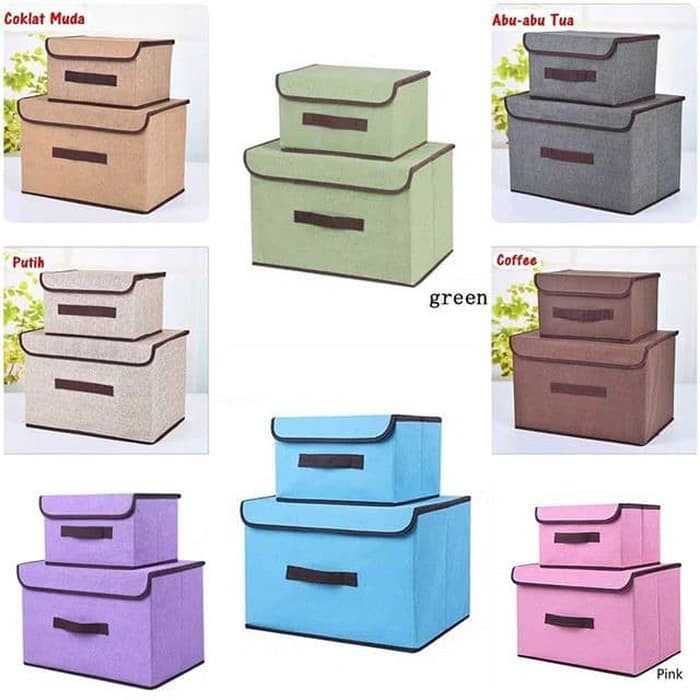 【GOGOMART】2 in 1 Colour Storage Box / Tempat Penyimpanan Baju Selimut Mainan