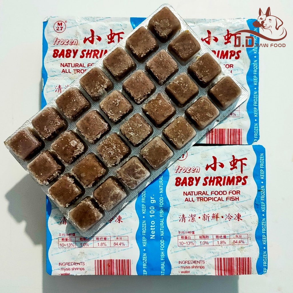 Baby Shrimp Frozen M27 rebon udang beku makanan ikan laut dan tawar
