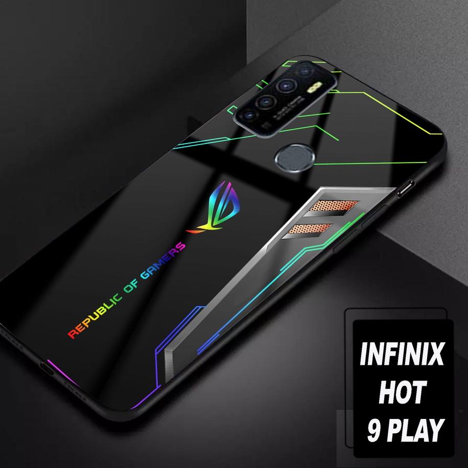Terbaik SRC Case Hardcase Infinix Hot 9 Play motif Cute ROG Sport Gamers 2D Terbaru Casing Silikon S