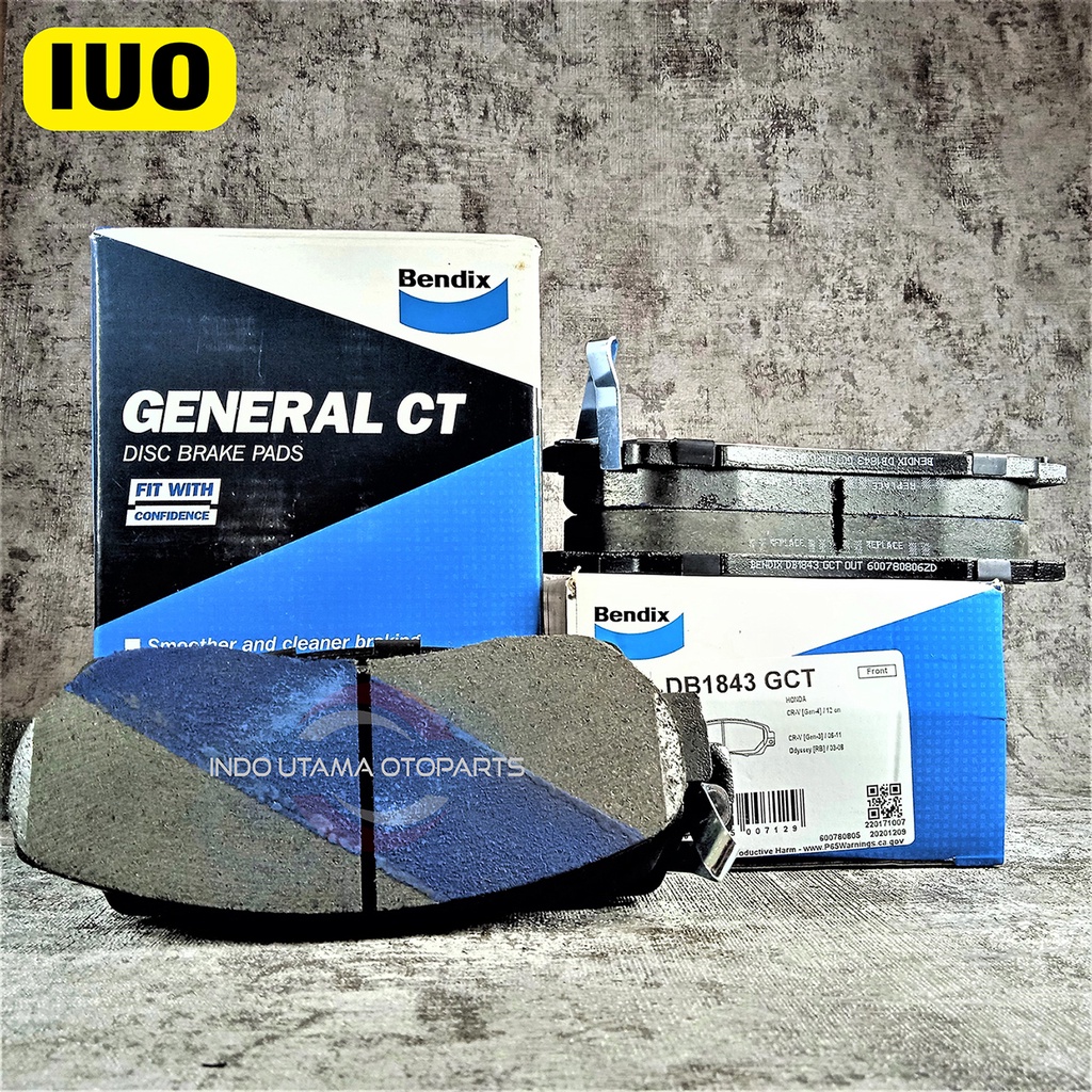 Kampas Rem CRV CR-V BENDIX Brake Pad DB 1843 GCT