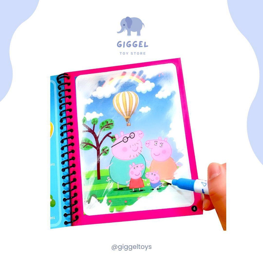 [ Giggel ] Magic Water Book / Buku mewarnai anak / Magic Coloring Book / Buku Gambar Air Ajaib Anak