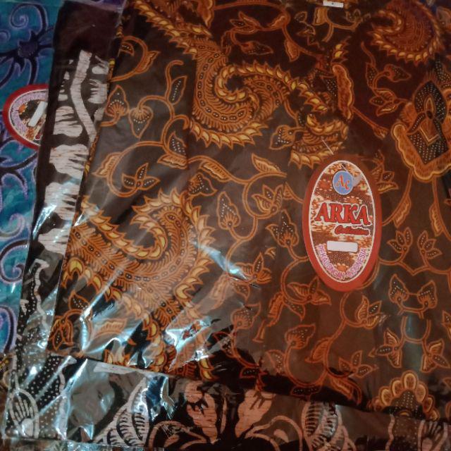 Risna Batik Hrb026 Kenongo Kemeja Hem Pendek Padi Pekalongan M L Xl Murah Keren Bati Pria Wajik Biru