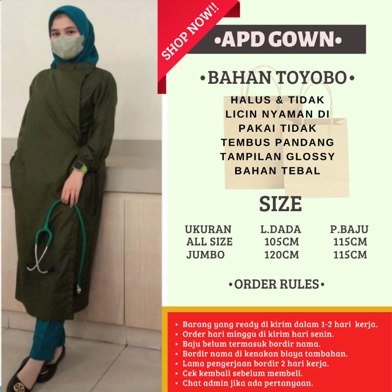 APD GOWN  SURGICAL GOWN APD KIMONO APD JAGA  BAJU OPRASI  APD MEDIS  APD MODERN APD KECE  GOWN MEDIS