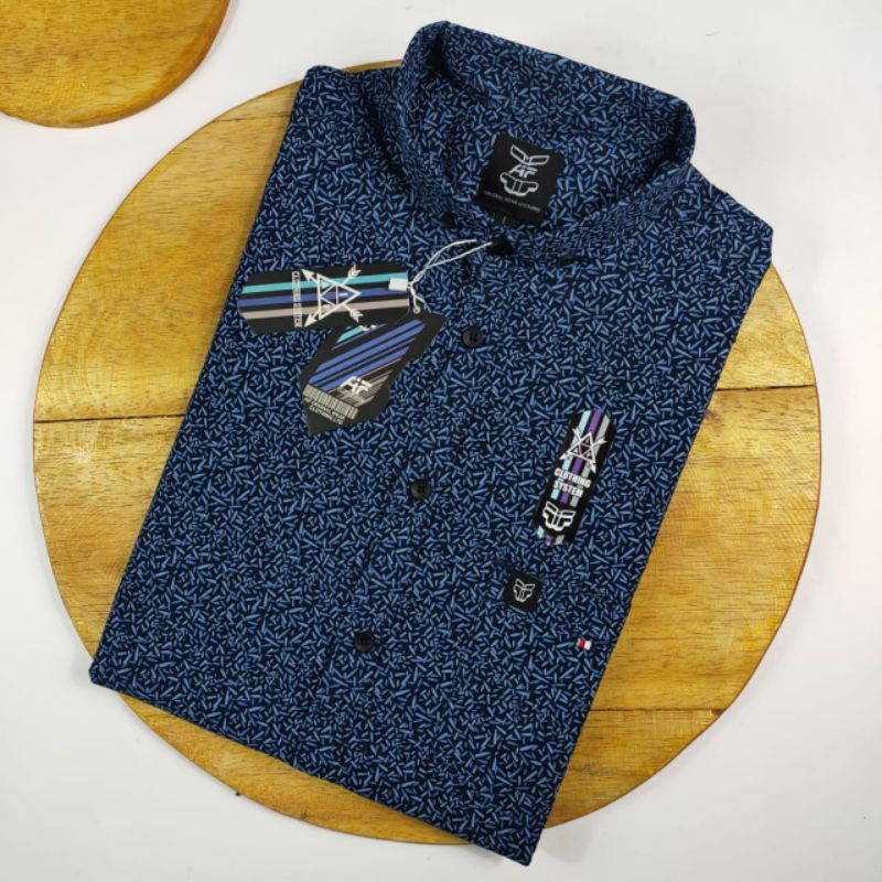 KEMEJA PRIA LENGAN PENDEK MOTIF BAJU ATASAN PRIA DISTRO