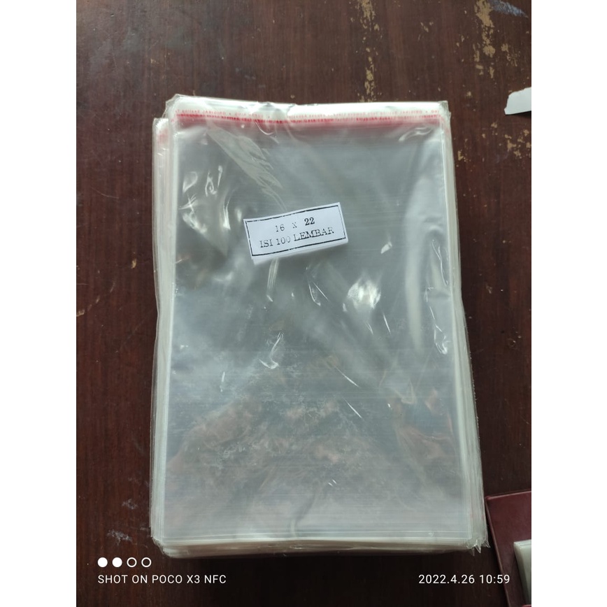 PLASTIK / OPP UK 16 X22