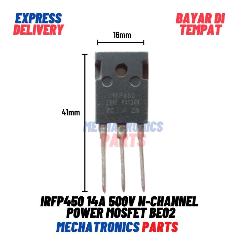 [SMC-9164] IRFP450 IRF450 14A 500V N-CHANNEL POWER MOSFET BE02