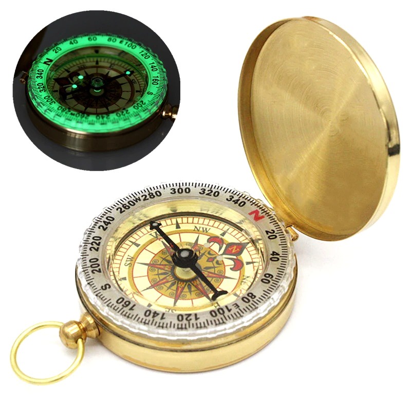 Kompas Vintage Pocket Portable Compass - G50F - Golden