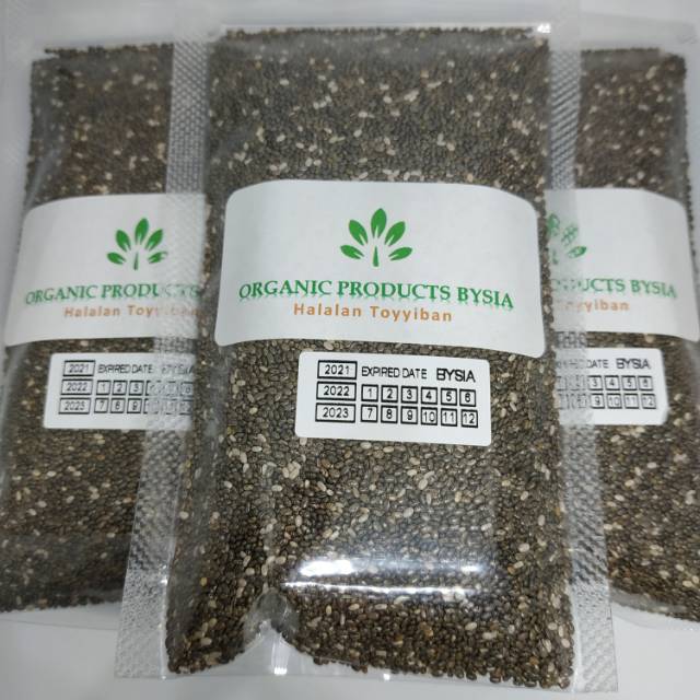 Organic Black Chia Seeds 100 gram Mexico - Chia Seed Chiaseed Chiaseeds 50 gr - 100 gr