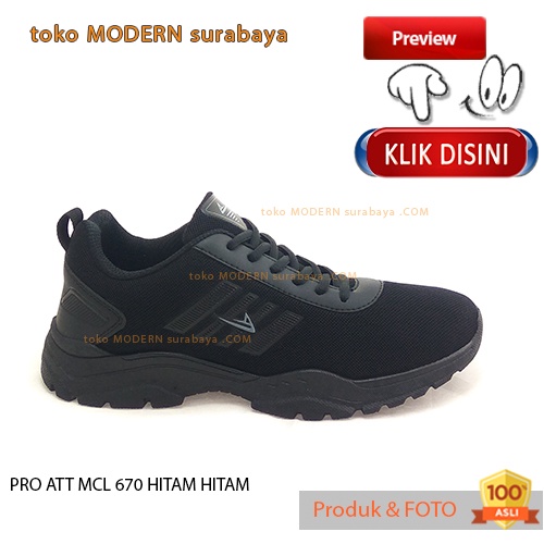 PRO ATT MCL 670 HITAM HITAM sepatu pria sepatu casual sneakers