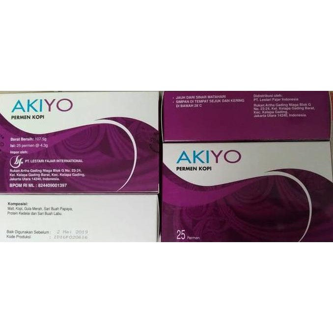 

NH5606 AKIYO Permen Kopi - Coffee Candy - isi 25 butir per box