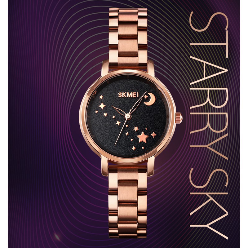 Jam Tangan Wanita SKMEI 1708 Women Quartz Watches Starry Sky Elegant