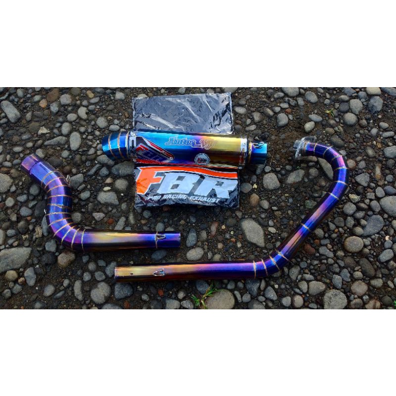 knalpot bluegold cobra kanan vixion old new (gratis kaos)