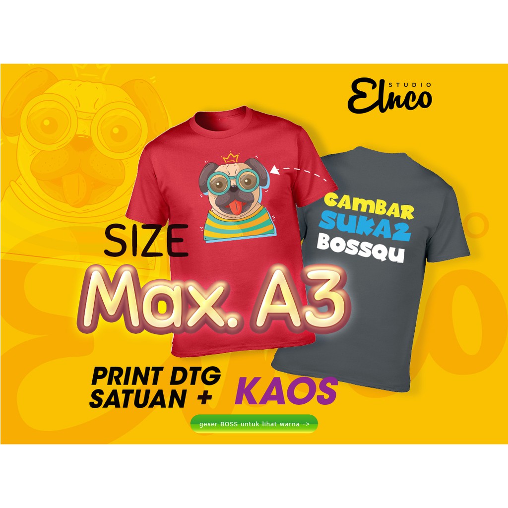  SABLON  KAOS SATUAN print DTG POLYFLEX  custom design 