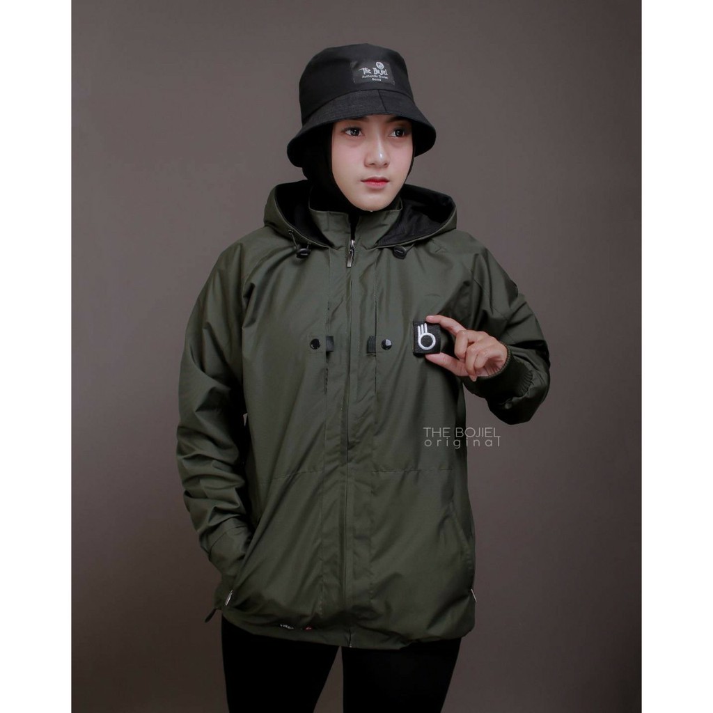 JAKET PRIA WANITA OUTDOOR WATERPROOF WINDBREAKERS GUNUNG TWO POCKET THE BOJIEL