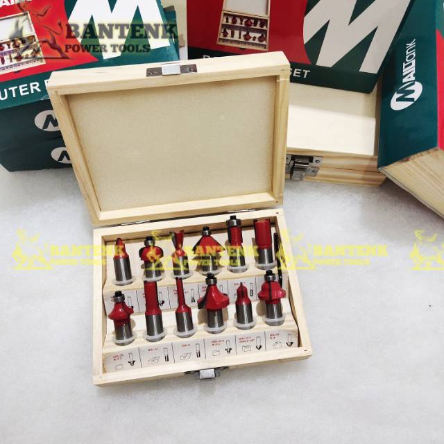 MATA PROFIL KAYU SET 12 PCS MATA ROUTER MAILTANK MATA ROUTER KAYU
