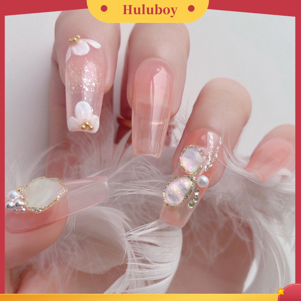 Huluboy Huluboy♡ 1 Kotak Dekorasi Kuku Ultra Tipis Warna Permen Untuk Manicure
