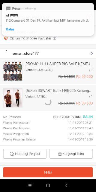 Diskon Bswart Batik Hrb026 Kenongo Hem Pendek Padi Pekalongan M L Xl Batik Pria Murah Modern Grosir