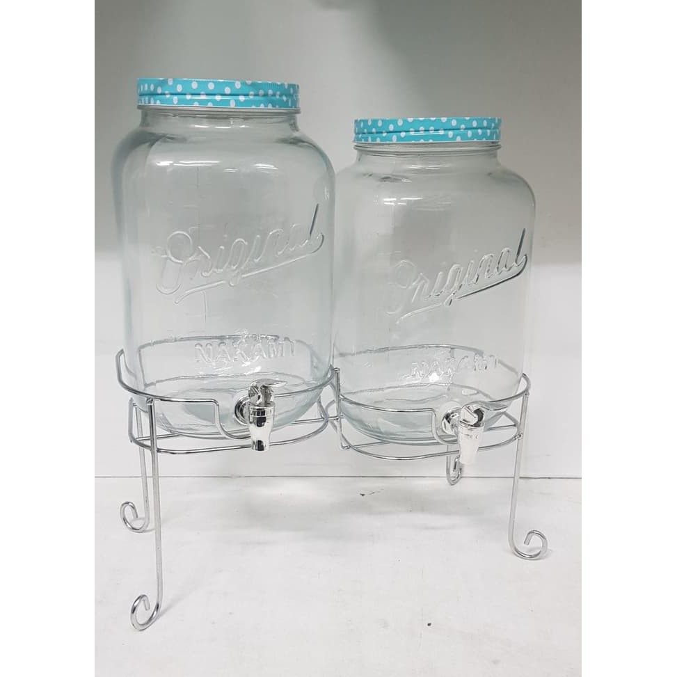 Double Decanter Juice Dispenser Kaca Nakami